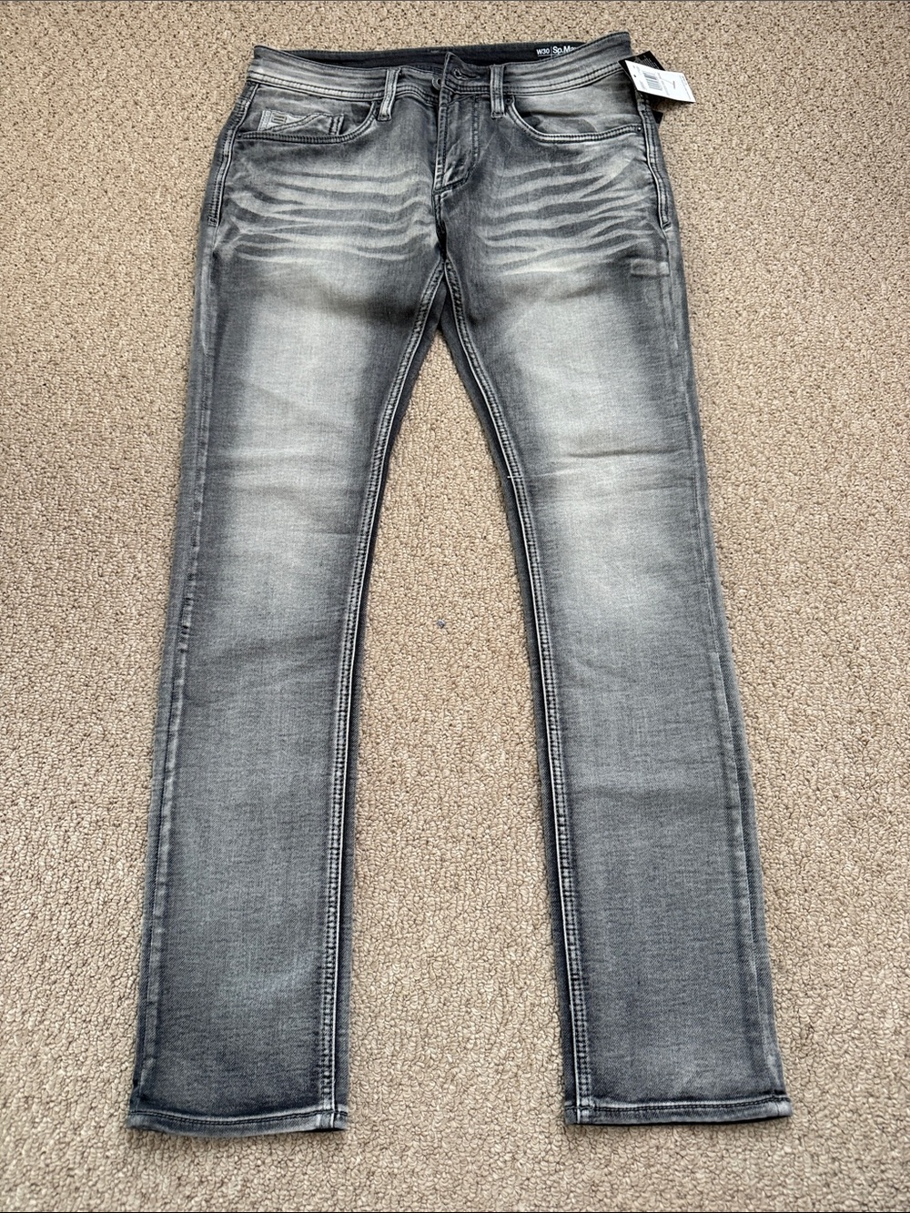 Buffalo David Bitton Light Grey Super Skinny Jeans